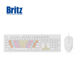 Britz 긮 BK200C Rainbow USB ޺극 Ű+콺 Ʈ+ŰŲ